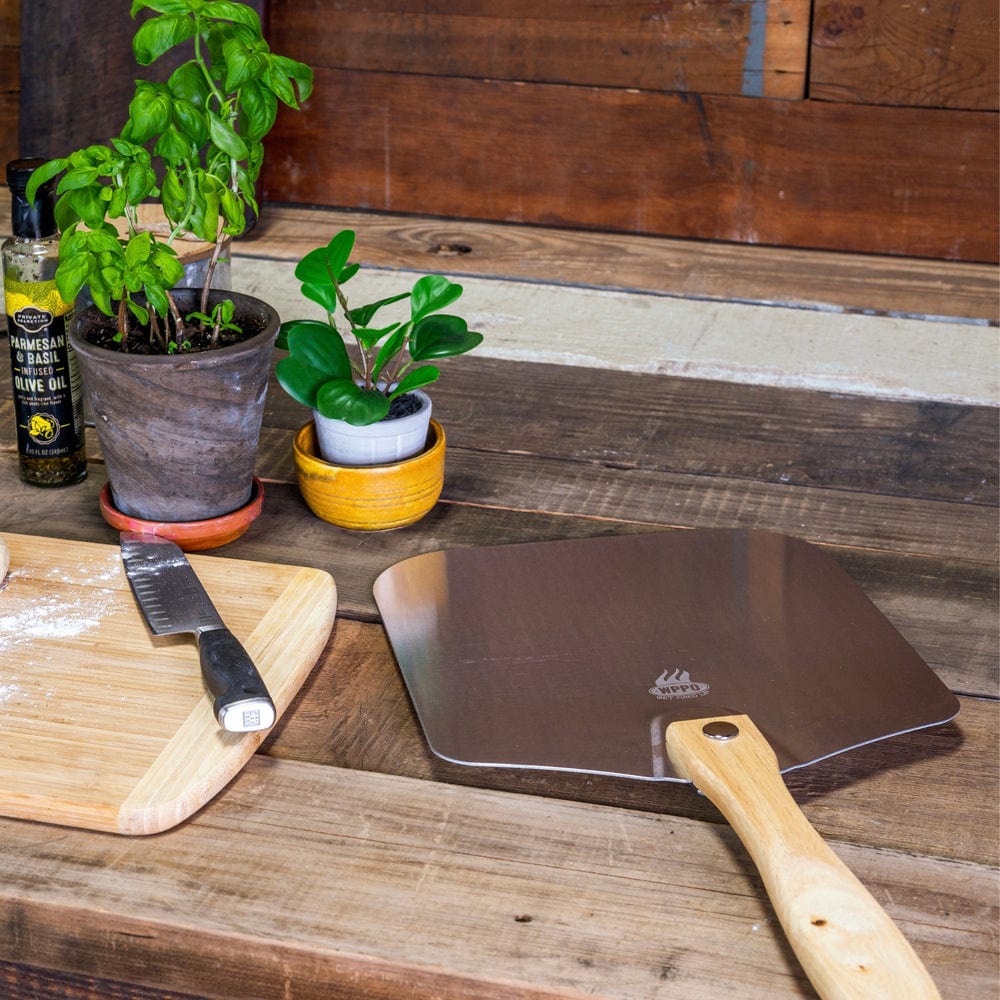 Folding Pizza Peel with Wooden Handle