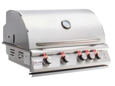 Blaze Premium LTE 32-Inch 4-Burner Built-In Gas Grill With Rear Infrared Burner & Grill Lights