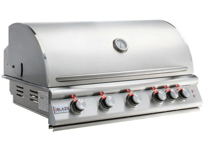 Blaze Premium LTE 40-Inch 5-Burner Built-In Gas Grill With Rear Infrared Burner & Grill Lights