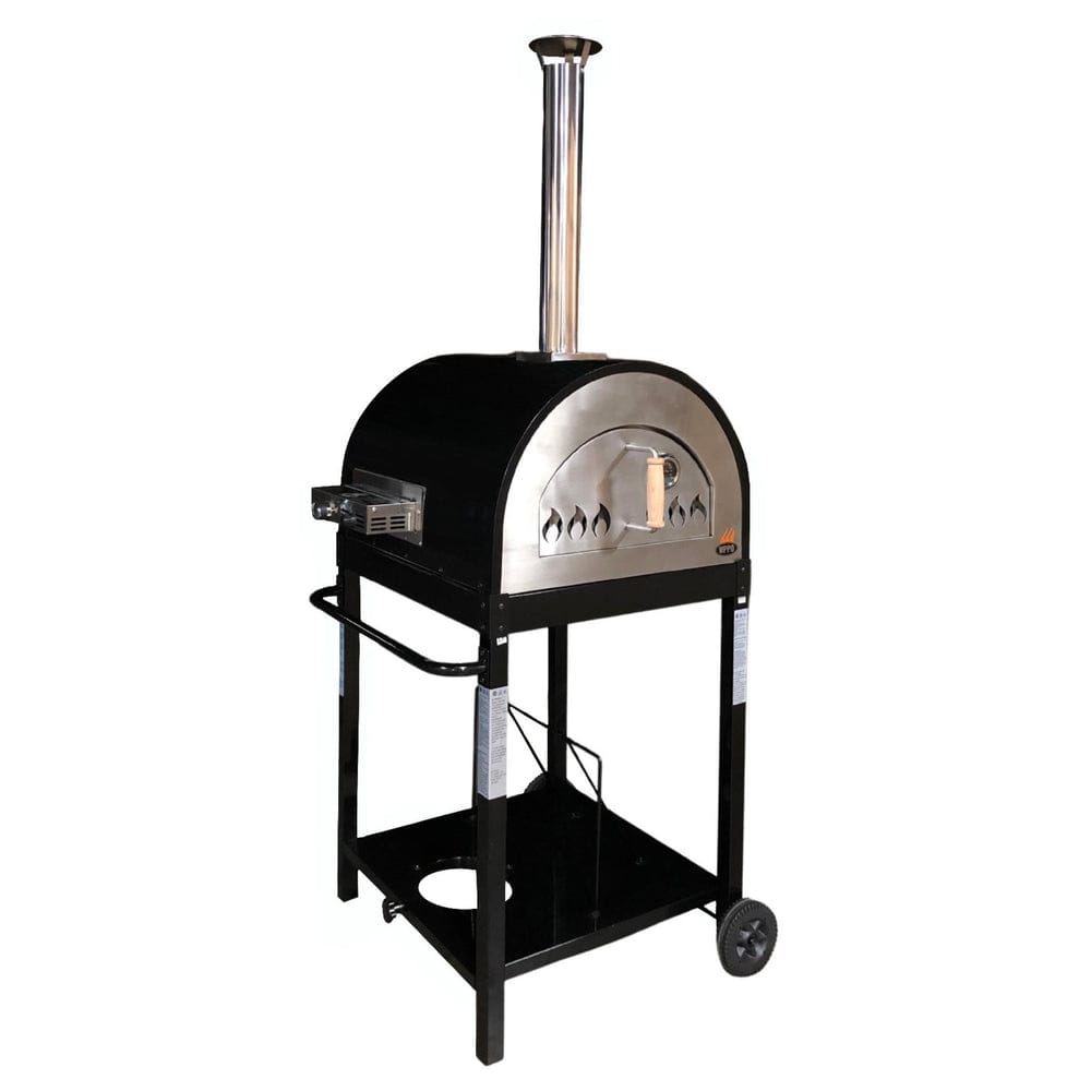 Traditional 25" Dual-Fueled Pizza Oven with Gas Attachment - Wood and Gas Powered