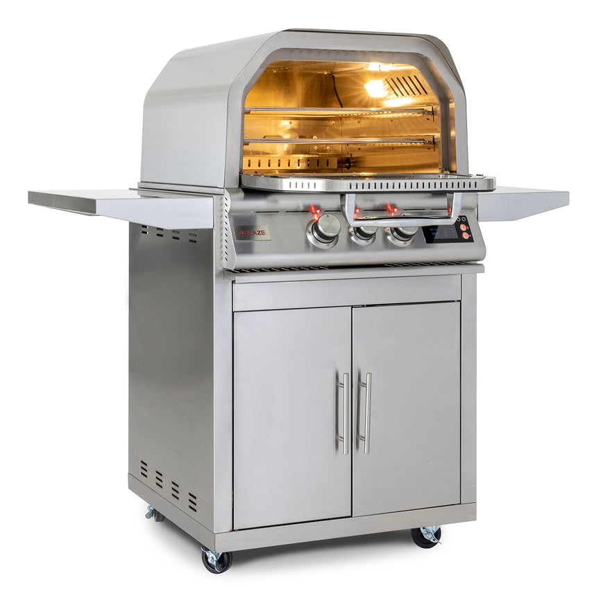 Blaze 26-Inch Built-In Natural Gas Outdoor Pizza Oven W/ Rotisserie