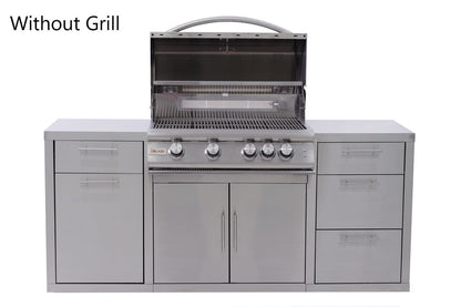 Blaze BBQ Island For Premium 32" LTE Series Natural Gas Grill, Stainless Steel