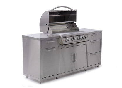 Blaze BBQ Island For Premium 32" LTE Series Natural Gas Grill, Stainless Steel