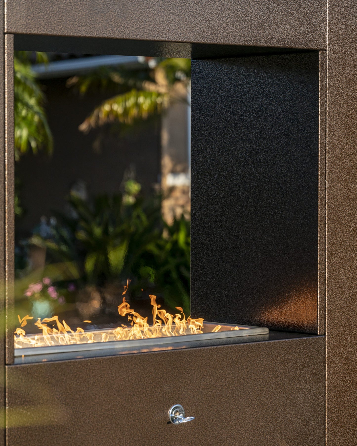 The Williams Outdoor Fireplace - Corten Steel