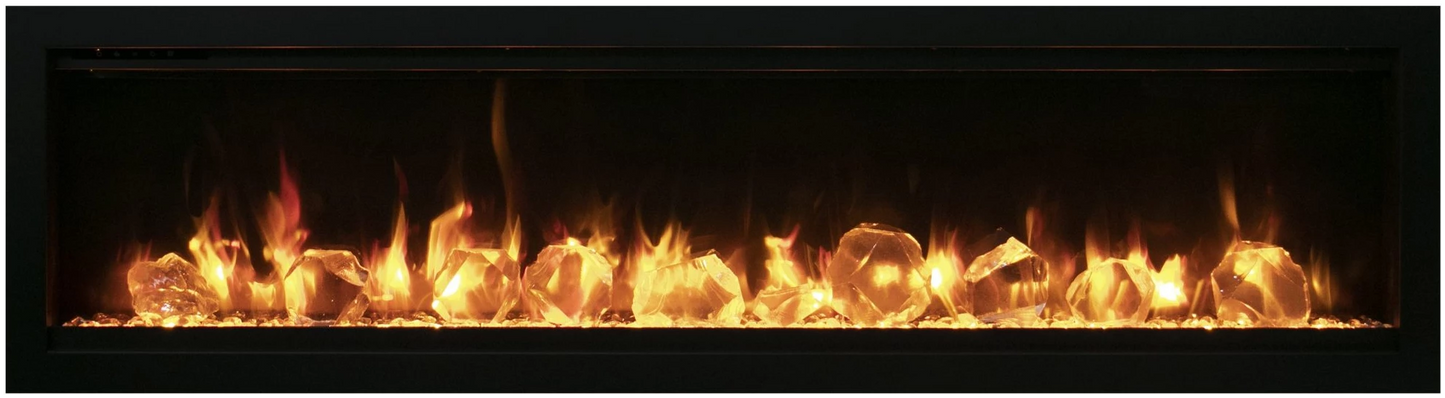 Remii 100" Clean-Face Built-In Electric Fireplace - Model WM-100-B