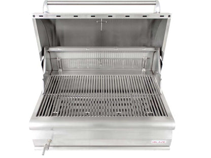 Blaze 32-Inch Built-In Stainless Steel Charcoal Grill With Adjustable Charcoal Tray