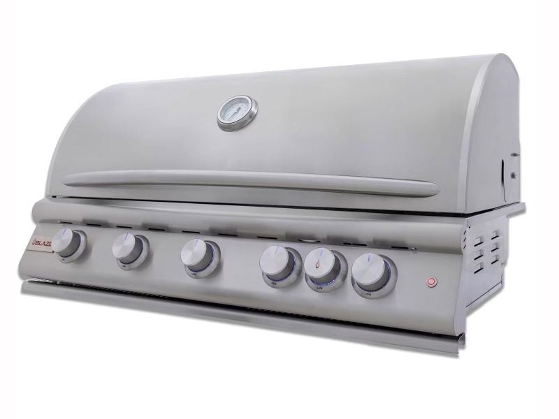 Blaze Premium LTE 40-Inch 5-Burner Built-In Gas Grill With Rear Infrared Burner & Lift-Assist Hood