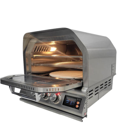 Blaze 26-Inch Built-In Natural Gas Outdoor Pizza Oven W/ Rotisserie