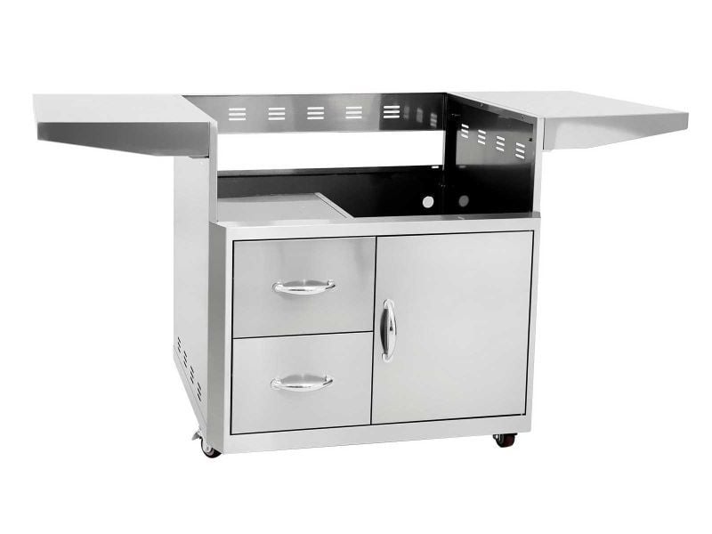 Blaze Grill Cart for Professional LUX 3-Burner Gas Grill with LED Lighting and Soft Close