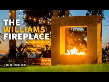 The Williams Outdoor Fireplace - Corten Steel