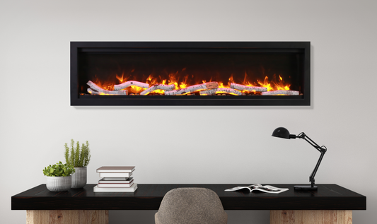 Remii 100" Clean-Face Built-In Electric Fireplace - Model WM-100-B